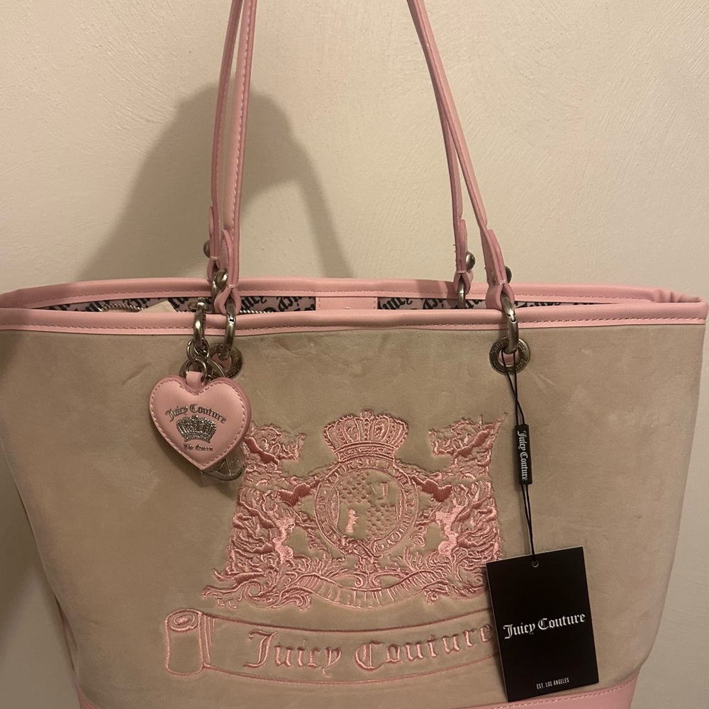 ✨SOLD Juicy Couture UK 🇬🇧 Pink and Cream Tote Bag
